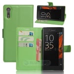 Sony Xperia XZ      PU Wallet Case    [Green]