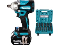 Makita Dtw300tjx7 Batteridriven Mutterdragare