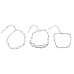 Complement 3 Pack Kedjearmband Med Pärlor Silver