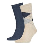 Tommy Hilfiger - Men's Socks - Check (2-Pack) - Beige Melange - 39/42