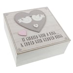 LOVE STORY IT STARTED WITH A KISS MEMORY KEEPSAKE BOX - ENGAGEMENT WEDDING GIFT