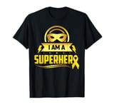 Childhood Cancer I Am A Superhero Ribbon T-Shirt