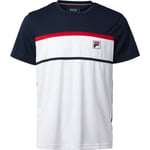 Fila Steve T-skjorte Herre - Hvit/Marinen - str. XL