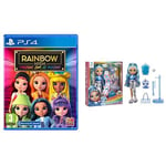 Rainbow High: Panique sur le Podium - PS4 + RAINBOW HIGH Poupée Mannequin avec Slime et Animal de Compagnie - Skyler (Bleu)
