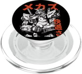 Les Chats d'anime Vintage Aiment l Mecha avec l Manga d Chat PopSockets PopGrip pour MagSafe