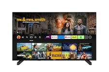 Finlux MU24F 43 inch, 4K HDR Fire TV, Freeview Play, Netflix, YouTube, Prime Video, Disney+, Now TV, TNT Sports, Alexa, Dolby Atmos, Dolby Vision, DTS Virtual X, DTS HD, Motion Flow, Micro Dimming