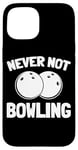 Coque pour iPhone 15 Jeu De Bowling Quilles - Joueur Boule Bowling