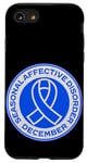 iPhone SE (2020) / 7 / 8 Seasonal Affective Disorder Awareness December Blue Ribbon Case