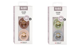 BIBS - Pacifier Colour 2 Pack - Woodchuck/Blush & Sage/Cloud - Size 2