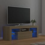 vidaXL TV-taso LED-valoilla Sonoma-tammi 120x35x40 cm