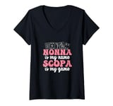 Womens Nonna Is My Name Scopa Is My Game Cool Italian Scopa Players V-Neck T-Shirt