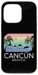 Coque pour iPhone 13 Pro Cancun Mexico - Vacances d'été rétro mexicaines