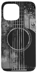 Coque pour iPhone 13 Pro Max Guitare acoustique, vintage, vieilli, musique rock & roll