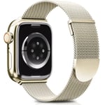 Armband kompatibel med Apple Watch Armband 40mm 41mm 38mm för kvinnor/män, för iWatch Series 8 7 6 SE 5 4 3 2 1, Champagne Guld