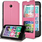 Housse Coque - Nokia - Lumia 635 - Rose - Rigide - Support S-View