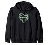 Cute Alligator Heart Crocodile Gator for Kids Zip Hoodie