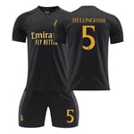 2324 Real Madrid Second Away Jersey Short Sleeve Football Jersey Set-Bellingham S(165-170cm)