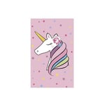 Microfiber handduk barn 130x80 med motiv unicorn