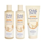 Childs Farm OatDerma Regime Bundle | Baby Bubble Bath (250ml), Body Wash (250ml) and Body Moisturiser (200ml) | Suitable for Newborns, Kids and Adults with Sensitive, Dry, Itchy & Eczema-Prone Skin