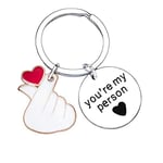 Keyring Gifts for Boyfriend Keychain Gifts Husband Gifts Anniversary for Girlfriend Keyring Valentines Day Gifts for Wife Key Chain Wedding Gifts (You're My Person)