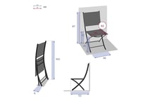 Lot De 4 Chaises De Jardin Pliante Métal Modula Moutarde/Graphite - Hespéride