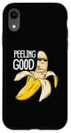 Coque pour iPhone XR Jeu de mots amusant à la banane Peeling Good