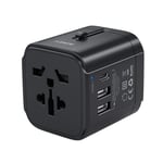 608119194995 AUKEY PA-TA01 Universal Travel Adapter Charger with USB-C & USB