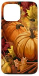 Coque pour iPhone 13 Pro Max Coque motif citrouille d'automne épices feuilles d'automne cannelle