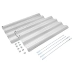 Galvanised Steel Raised Garden Bed Extension Set - 50cm - By Harbour Housewares - Silver