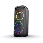 R-MUSIC – Blaster M – Enceinte High Power – Bluetooth, Lumières RGB, Mode karaoké, Poignée intégrée, Microphone Inclus, Support téléphone et Tablette intégré – Autonomie 7h