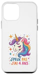 Coque pour iPhone 12 mini Licorne Cadeau Fille 4 ans Enfant 4ème Anniversaire