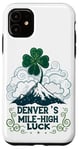 Coque pour iPhone 11 Green Peaks, Lucky Streets – Denver St. Patrick's Day