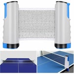 Aurianne - Filet de Ping Pong, Filet de Tennis de Table Rétractable Ping Pang Net Table Tennis Net Réglable Portable pour Intérieur et Extérieur,