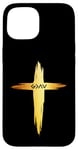 Coque pour iPhone 15 Croix chrétienne « God is Faithful For All Seasons » pour homme et femme