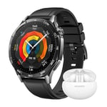 HUAWEI Watch GT 5 46mm Montre Connectée Noir + FreeBuds 5i, Design aux Lignes épurées, Nouvelle expérience de Course à Pieds et de Cyclisme, Suivi de la santé, Jusqu'à 14 Jours d'autonomie