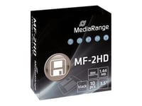 Mediarange - 10 X Diskett - 1.44 Mb - Svart