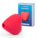 Lovehoney Heart Clitoral Sucking Toy - Clit Stimulator with 10 Suction Speeds and Patterns - Waterproof Sucker Vibrator - Silicone Vibrating Adult Sex Toys Gifts for Women - Rechargeable - Red