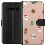 Samsung Galaxy S10 Sort Lommebokdeksel Klassisk Julfest