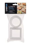 Chef Aid Fluted Edge Pastry Cutter Sets with Round and Square Cutters and Cookie Cutters, Perfect for Pastry, Cookie Dough, Biscuits, Scones and More, 6 Pieces with Crinkle Cutter design