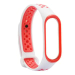 Xiaomi Mi Band 3 tvåfärgad flexibel klockarmbandsersättning - Orange / Vit