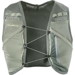 Salomon Active Skin 4 No Flasks Gilet d'hydratation Trail running Randonnée Vélo unisexe, Compatible avec gourdes souples (non incluses), Facilité d’hydratation, Fit précis, Rangement optimisé, Vert, L