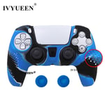 Camo Bleu - Housse De Protection En Silicone Pour Manette Sony Playstation Dualshock 5, Antidérapante, Étui Pour Dualsense, Pour Ps5