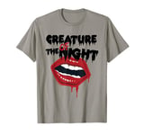 Rocky Horror Show Creature Of The Night Mouth Black Text T-Shirt