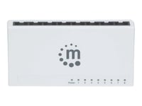 Manhattan 8-Port Fast Ethernet Switch, Plastic, Three Year Warranty, Box - Commutateur - 8 x 10/100 - de bureau