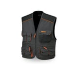 Beta Gilet Multipocket Travail En TC Toile 7907 Taille L 52 Gris Orange