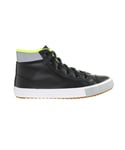 Converse Childrens Unisex PC Kids Black Trainers Leather - Size UK 3.5