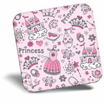 Awesome Fridge Magnet - Pink Pretty Princess Drawings Cool Gift #13104