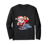 Funny Cute Kung Fu Santa Claus Long Sleeve T-Shirt