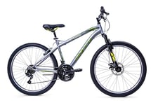 Huffy Extent Mens Mountain Bike 26 Inch Wheels 18 Gears Gunmetal Grey Front Suspension