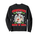 Heavy Hard Metal Santa Christmas, Love And Rock 'N' Roll Sweatshirt